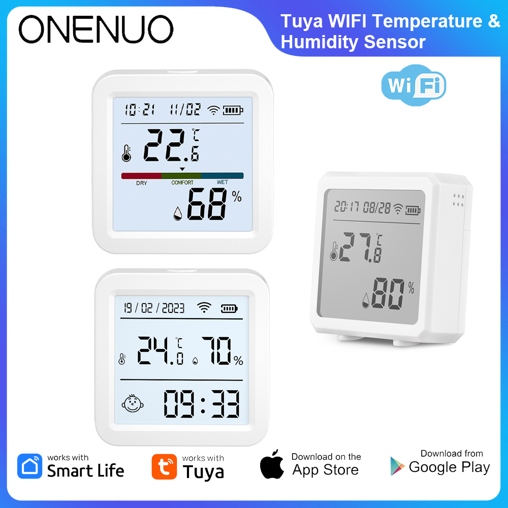 Digital Hygrometer Probe - ONENUO Tuya WIFI Sensor Kelembaban Suhu