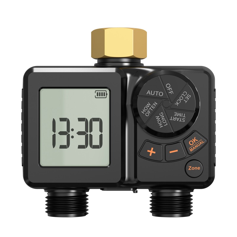 Timer Dual Outlet - Katup Irigasi Pintar Otomatis dengan Timer