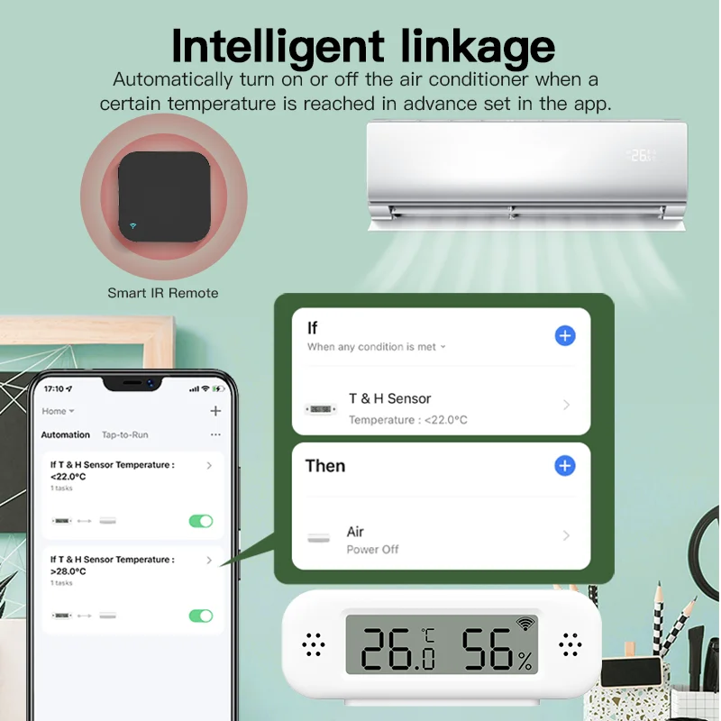 Tuya Zigbee 3.0 Sensor Suhu da - Digital Hygrometer Probe ulasan dan harga