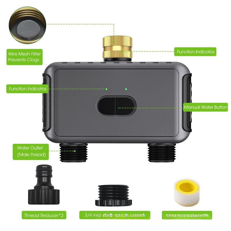 Pengatur Waktu Irigasi Taman P - Timer Dual Outlet ulasan dan harga