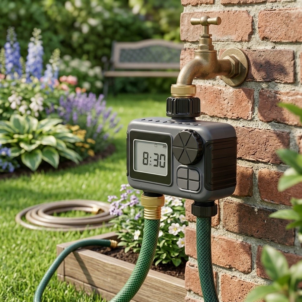 Pengatur Waktu Irigasi Taman d - Timer Dual Outlet ulasan dan harga