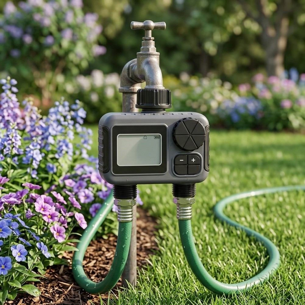 Pengatur Waktu Irigasi Taman d - Timer Dual Outlet ulasan dan harga