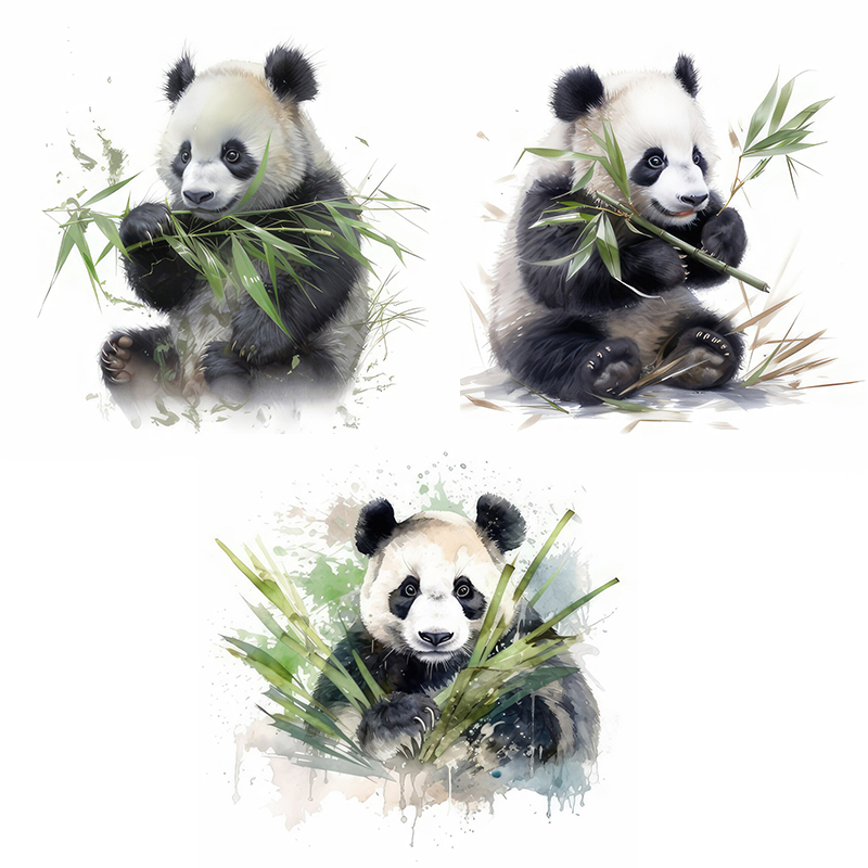 C76 #   Stiker Dinding Panda C - Pvc Panel Background ulasan dan harga